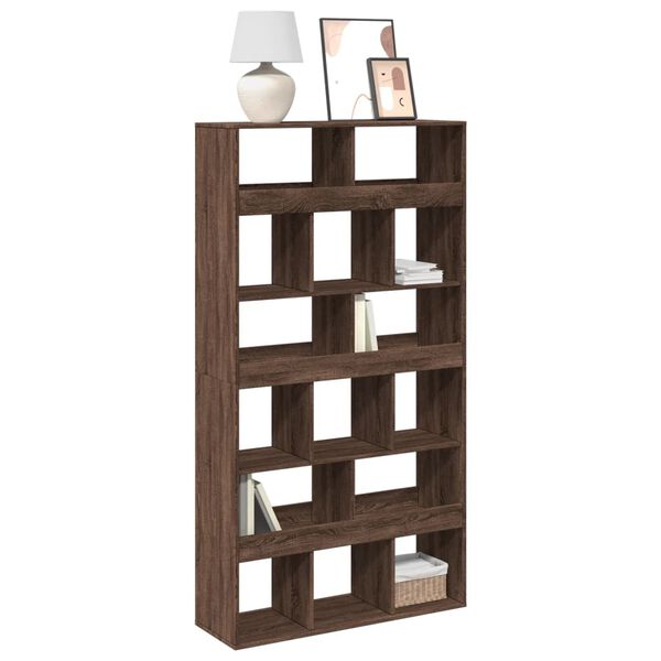 vidaXL Boekenkast 100x33x187,5 cm bewerkt hout bruin eikenkleurig