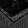 vidaXL Tuinkrukken met kussens 2 st 40x40x43 cm poly rattan zwart