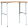 vidaXL Werkbank rechthoekig 100x60x(73-99,5) cm massief acaciahout