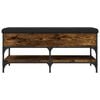 vidaXL Schoenenbank 102x42x45 cm bewerkt hout gerookt eikenkleurig