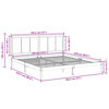 vidaXL Bedframe extra lang zonder matras massief hout wit 180x220 cm