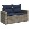vidaXL 7-delige Loungeset met kussens poly rattan acacia zwart