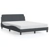 vidaXL Bedframe "Dover" 140x190 cm fluweel donkergrijs