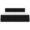 vidaXL Ottoman bed met matrassen 200x200cm fluweel zwart