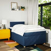 vidaXL Boxspring met matras stof blauw 120x190 cm