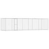 vidaXL Hondenbench Zilver 800 x 200 x 200 cm Gegalvaniseerd staal