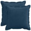 vidaXL Kussensloop 2 st HOUTEN Marineblauw 35 x 35 cm corduroy