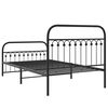 vidaXL Bedframe met hoofd- en voeteneinde metaal zwart 107x203 cm