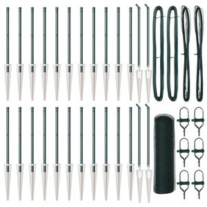vidaXL Gecombineerd draadhek met spikes 50 x 1 m (B x H)