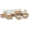 vidaXL Tuinbankenset 10 st 9-Aantal zitplaatsen Beige Poly riet