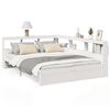 vidaXL Bed met boekenkast zonder matras grenenhout wit 140x190 cm