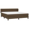 vidaXL Boxspring met matras stof donkerbruin 160x200 cm