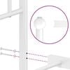 vidaXL Bedframe met hoofd- en voeteneinde metaal wit 100x190 cm