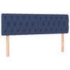 vidaXL Boxspring met matras en LED stof blauw 160x200 cm