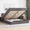 vidaXL Ottoman bed met matras 160x200cm kunstleer grijs