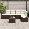 vidaXL Tuin Sofa Set 6 pcs Bruin poly rattan