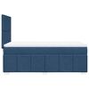 vidaXL Boxspring met matras stof blauw 90x190 cm
