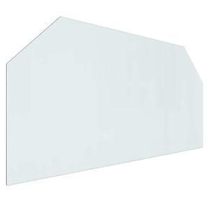 vidaXL Vuurplaats Glazen Plaat Doorzichtig 120 x 60 cm Glas