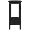 vidaXL Wandtafel 110x40x80 cm massief grenenhout zwart