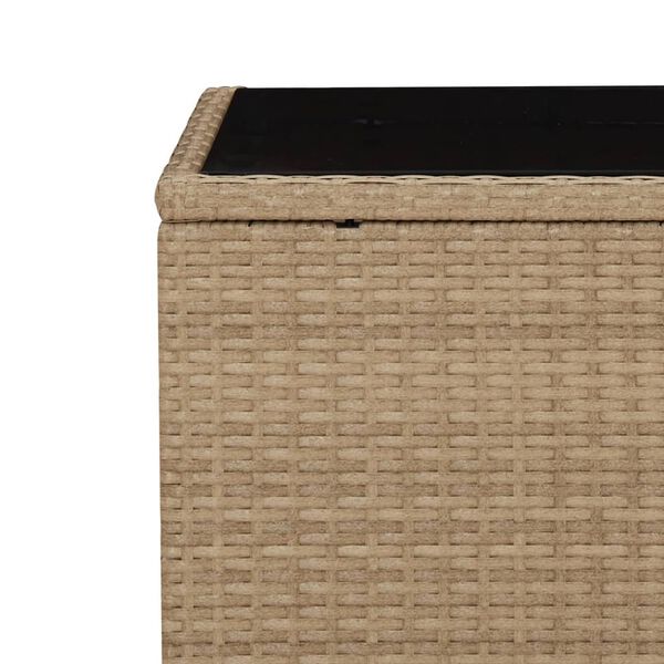 vidaXL 3-delige Tuinset met kussens poly rattan beige