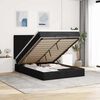 vidaXL Ottoman bed met matras en LED's 140x200cm stof zwart