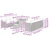 vidaXL Tuin Sofa Set met opslag 11 pcs Zwart Poly riet