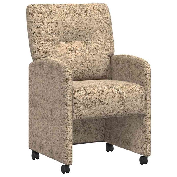 vidaXL Dining Stoelen met Wielen 2 pcs Lichtgrijs 57 x 67 x 95 cm