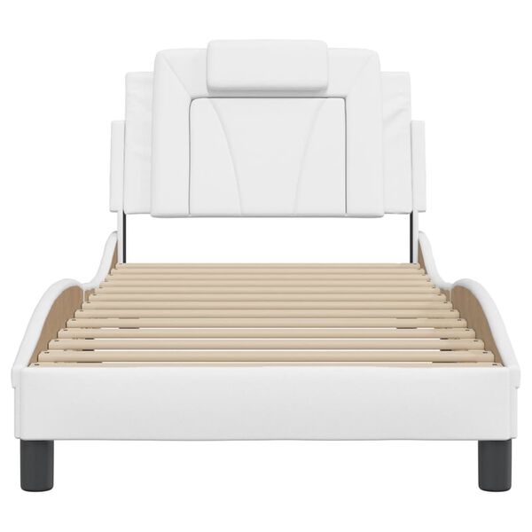 vidaXL Bedframe "Viana" zonder matras kunstleer wit 90x190 cm