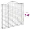 vidaXL Schanskorven 11 st gewelfd 200x30x180/200 cm ijzer