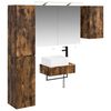 vidaXL Badkamermeubelset 5 st Gerookt eiken 33 x 34,5 x 160 cm