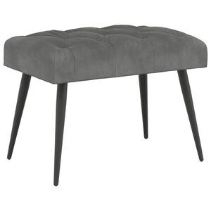 vidaXL Bank met knoopverstelling Donkergrijs 60 x 40 x 45 cm Fluweel