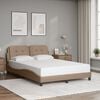 vidaXL Bedframe met LED zonder matras "Zadar" cappuccino 140x200 cm