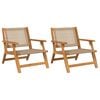 vidaXL Tuinmeubelen 2 pcs Beige 67 x 78 x 73 cm Massief Acaciahout