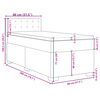 vidaXL Boxspring met matras stof lichtgrijs 80x200 cm
