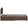 vidaXL Bedframe met hoofdeinde Bruin Eiken 75 x 190 cm Bewerkt hout