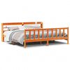 vidaXL Bedframe met hoofdbord massief grenenhout wasbruin 180x200 cm