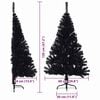 vidaXL Kunstmatig Voorverlicht Kerstboom met 150 LED Zwart 120 cm PVC