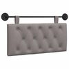 vidaXL Hangend hoofdbord Taupe Stof