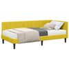 vidaXL Hoekbedframe met Matras 2 st Geel 90 x 200 cm Fluweel