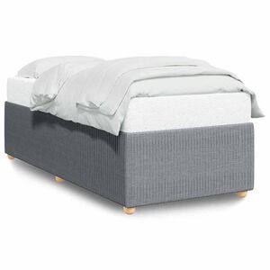 vidaXL Bedframe zonder matras 100x200 cm stof lichtgrijs