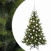 vidaXL Kunstkerstboom met kerstbal 150 cm 150 LED's Warmwit