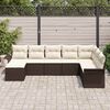 vidaXL Tuin Sofa Set met kussen 8 pcs Bruin poly rattan