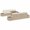 vidaXL Tuin Sofa Set 9 st Beige Poly riet