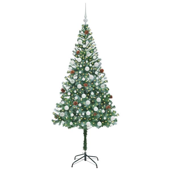 vidaXL Kunstkerstboom met 300 LED Groen 180 cm PVC en Staal