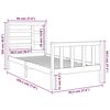 vidaXL Bedframe massief hout 90x190 cm