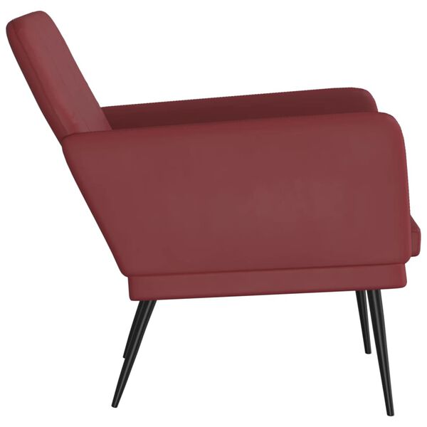 vidaXL Fauteuil 61x78x80 cm kunstleer wijnrood