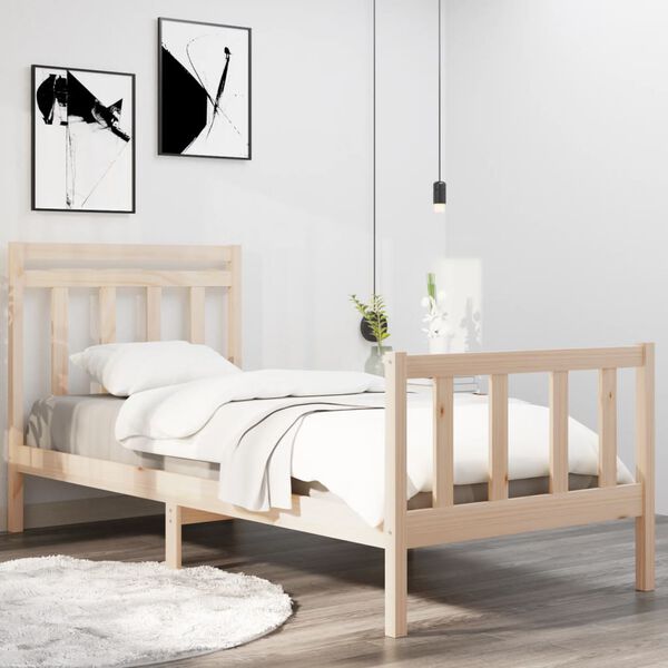 vidaXL Bedframe massief hout 90x190 cm