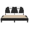 vidaXL Bedframe "Viana" zonder matras kunstleer zwart en wit 140x190 cm