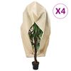 vidaXL Plantenhoezen met ritssluiting 4 st 70 g/m&sup2; 2,36x2 m