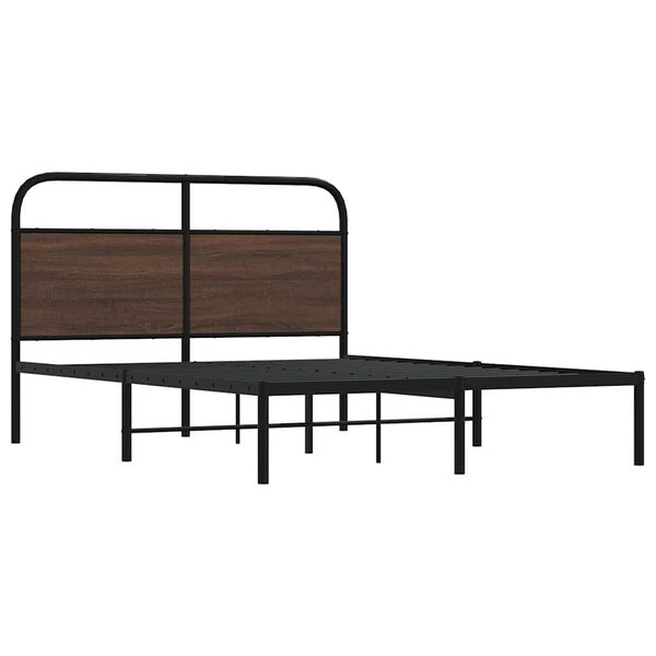 vidaXL Bedframe zonder matras bewerkt hout bruin eikenkleur 140x190 cm